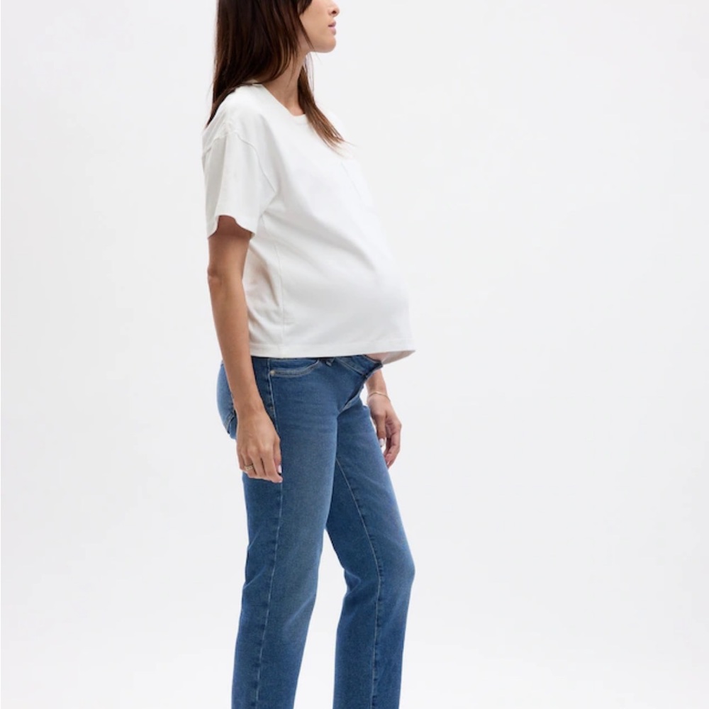 Gap Maternity Inset Panel Girlfriend Jeans